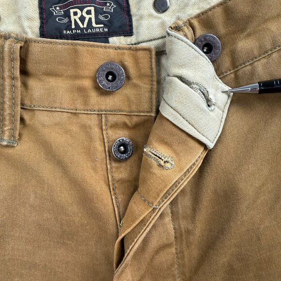 Double RL RRL Pants Men 30 Brown Paratrooper Military Cargo Ralph Lauren VTG Y2K - Picture 5 of 11